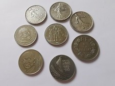 Lot 8 pièces 5 franc français 1933/60/62/63