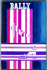 Projet d'affiche vers 1970 pour Bally genre Savignac Villemot Affiche