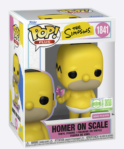 Funko pop plus - homer, scale