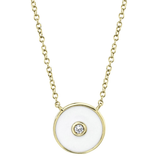 14k jaune diamant blanc - 14k,