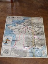 les chemins de fer / industries dive  vintage Ancienne affiche scolaire 1960 mdi