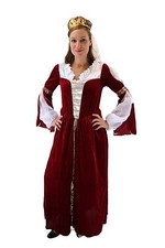 Costume Femme Reine Princesse Noble Dame Noble Moyen Âge Conte Rouge K43