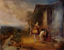 Huile sur toile - sur,