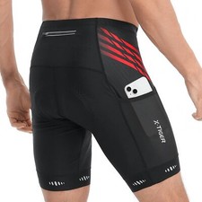 Short Cycliste Homme avec 3 Poches Short VTT Cyclisme Shorts Velo avec Sweat ...