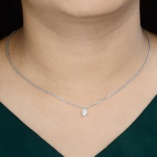 Pendentif Collier Solitaire En
