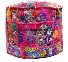 Pouf Ottoman Vintage Indien