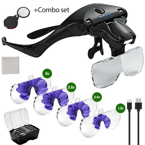 Loupe led tête - loupe, +