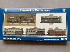 Train ho coffret fleischmann 4899 locomotive à vapeur voitures PRUSSE etat neuf