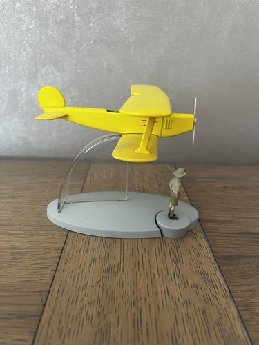 Figurine biplan jaune tintin - figurine,