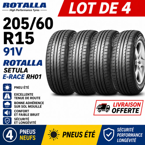 Lot pneus été 205 - de,