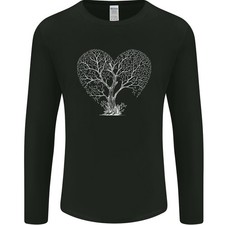 Amour Arbre Coeur Arboriste Écologie Environnement Hommes Long Manche T-Shirt
