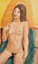 Tableau ancien aquarelle