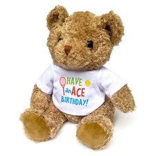 Neuf - Avoir An Ace Anniversaire - Ours en Peluche - Mignon Tennis Fan Cadeau