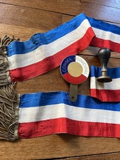 Ancienne Echarpe de Tricolore - Conseiller, Cachet , Plaque OBSOLÈTE