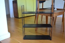 1960 ETAGERE (A) STRING VINTAGE TOUT METAL LAQUE NOIR