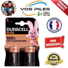 Piles Alcaline 1,5V LR14 C MN1400 AM2 R14 E93 7750 mAh 130 mΩ ( Duracell Plus )