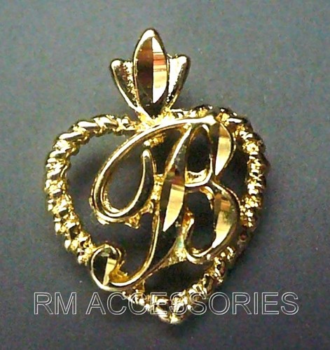 Charm cursive script initial - b,