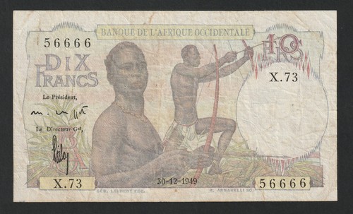 Aof francs 1949 - aof,, 10