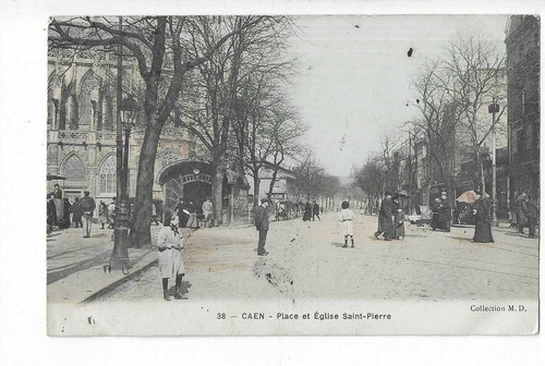 Caen place et eglise - 14,