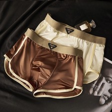 Hommes Faux Satin Soie
