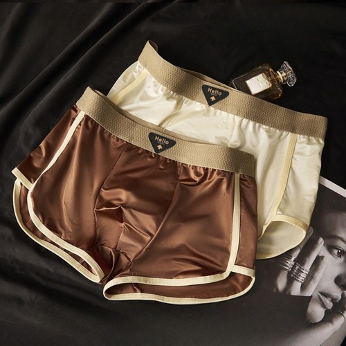 Hommes faux satin soie - faux,