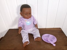 Vintage Poupée BERENGUER Sexué garçon Bébé rigide articulé  pyjama environ 38cm