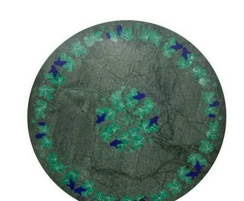 Vert marbre table - vert, ronde