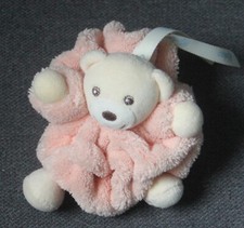 doudou ours rose pastel plume
