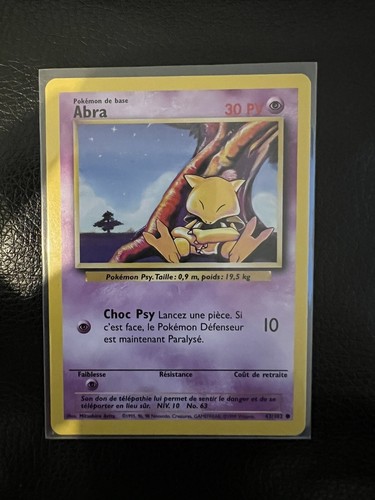 Abra 102 carte pokémon - abra,