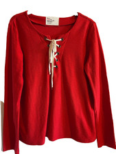 LEON & HARPER tee shirt rouge assez épais taille M ou 38 / 40