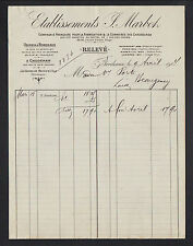 BORDEAUX (33) USINE de CHAUSSURES "J. MARBOT" Facture en 1904