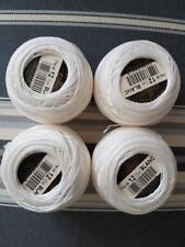 4 pelotes  10g coton perlé DMC n° 12 D.M.C.  blanc