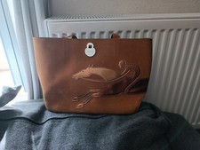 sac Longchamp daim couleur camel cheval bronze occasion 