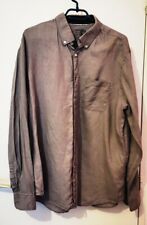 Jolie chemise Celio manche longue gris en 100% lin taille XL