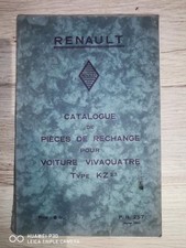 Renault Vivaquatre Catalogue Pièces De Rechange 1935