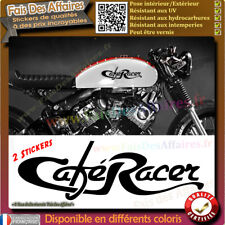 lot 2 stickers autocollant cafe racer harley custom chopper réservoir decal