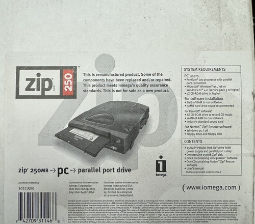 Iomega 250mb external parallel - iomega,