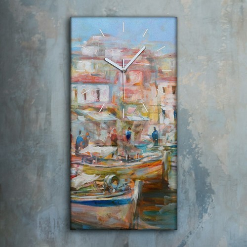 Horloge décorative sur toile