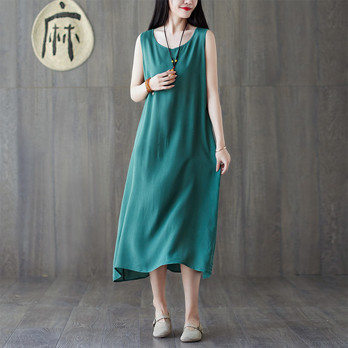 Robe longue sans manches pour - sans,