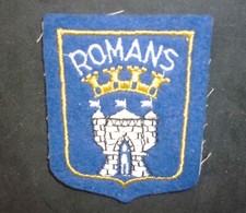 Ecusson Tissu Brodé Ancien ROMANS