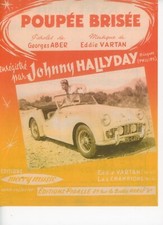 Johnny Hallyday  Partition "Poupée brisée"   R@RE