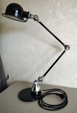 Lampe de bureau JIELDE LOFT industrielle  2 bras .  Bicolore noire et metal 