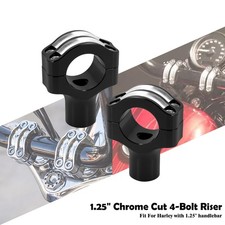 Chrome Black 1.25''  Handlebar