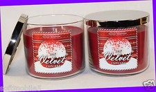 2 Jars Bath & Body Works RED VELVET CUPCAKE 3-Wick Candle 14.5 oz