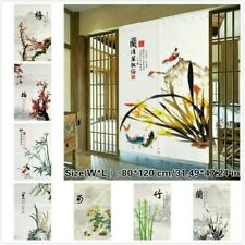 Rideau De Porte Noren Fleurs De Prunier Chinoises Paravent Store Suspendu