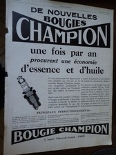 CHAMPION bougie + chapeau DELION + cireuse BIRUM LUTRA pub  ILLUSTRATION 1928