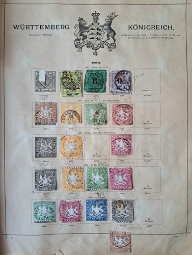 Württemberg 1850 1880 stamp - württemberg,