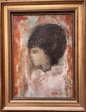 Le portrait d’une jeune fille - Jean-Pierre Rousseau - Huile sur toile