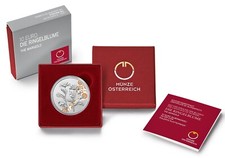 Coffret 10€ Euros Autriche 2022 Argent 925 Fleurs Soucis / Marigold COLORISEE