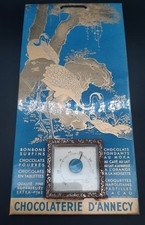 rare ancien glacoide publicitaire thermometre chocolaterie d'annecy 1930